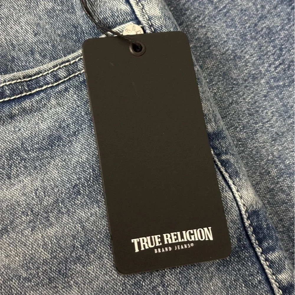 NEW TRUE‎ RELIGION Ricky Straight Jean Light Delightful Wash Relaxed Size 32 x34